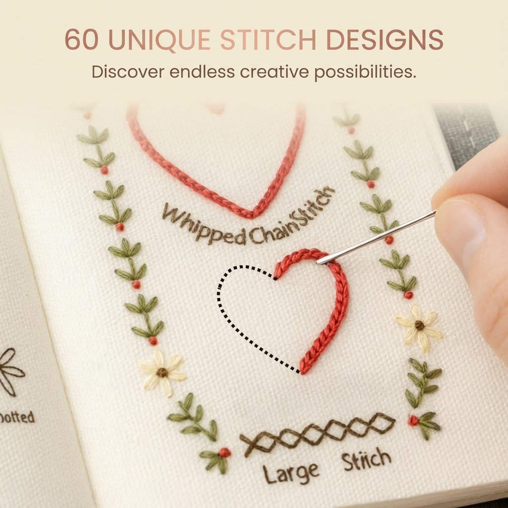 Embroidery Practice Book for Beginners