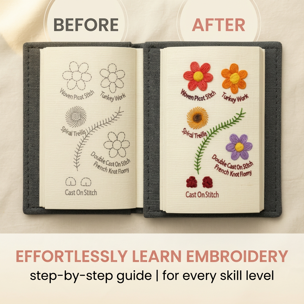 Embroidery Practice Book for Beginners