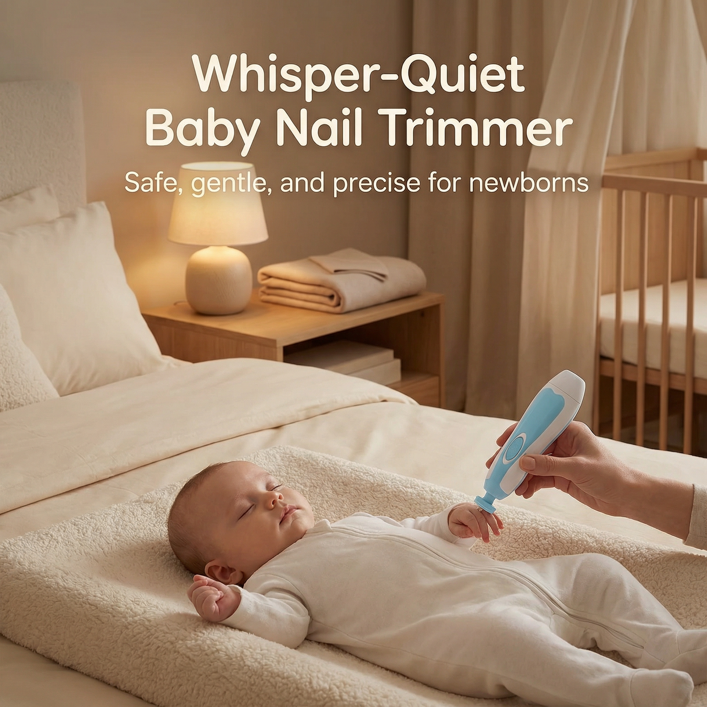 Electric Baby Nail Trimmer Kit with LED Light