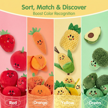 Fruit and Veggie Plush Sorting Learning Set