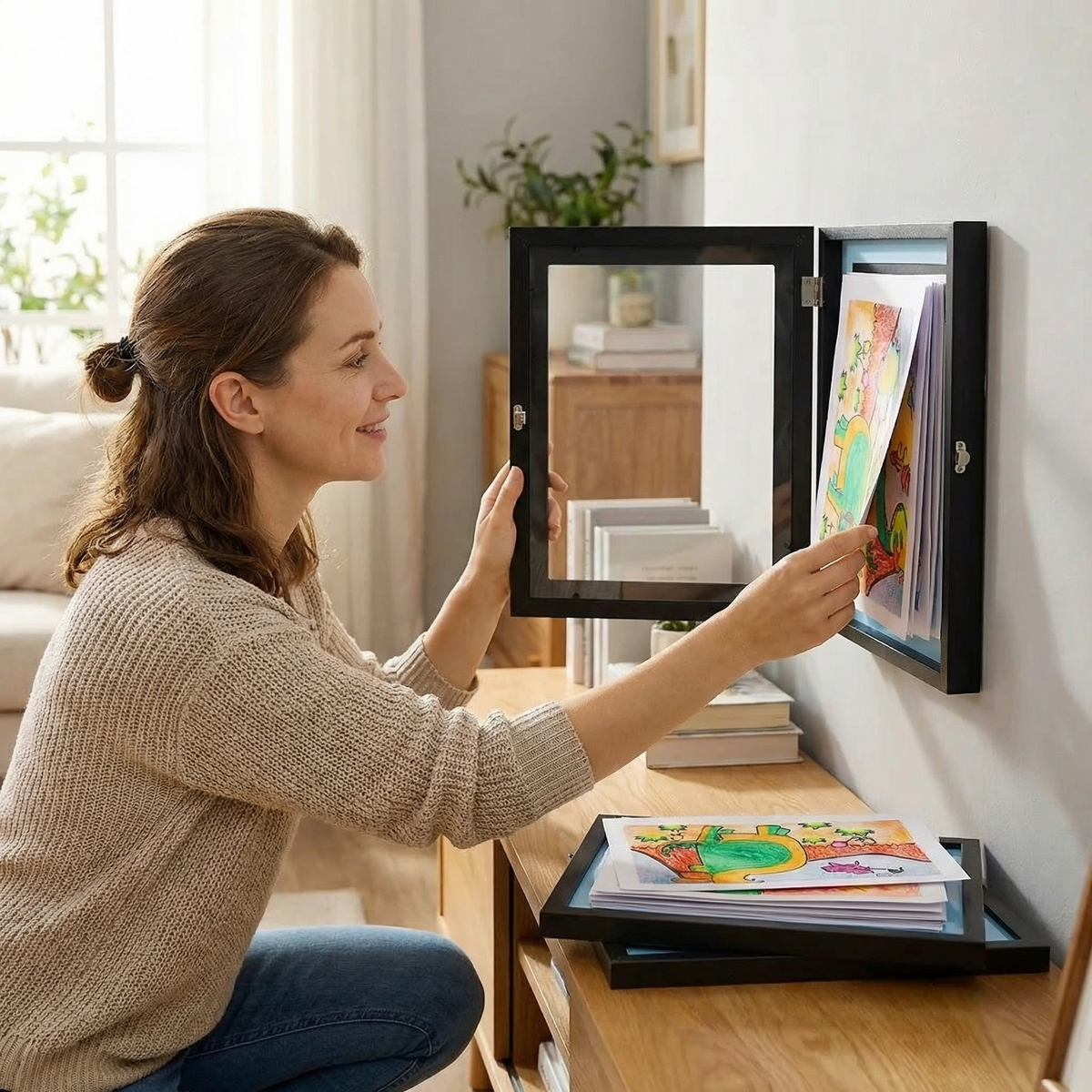 Kids Artwork Storage Frame for Up to 150 Drawings