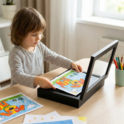 Kids Artwork Storage Frame for Up to 150 Drawings
