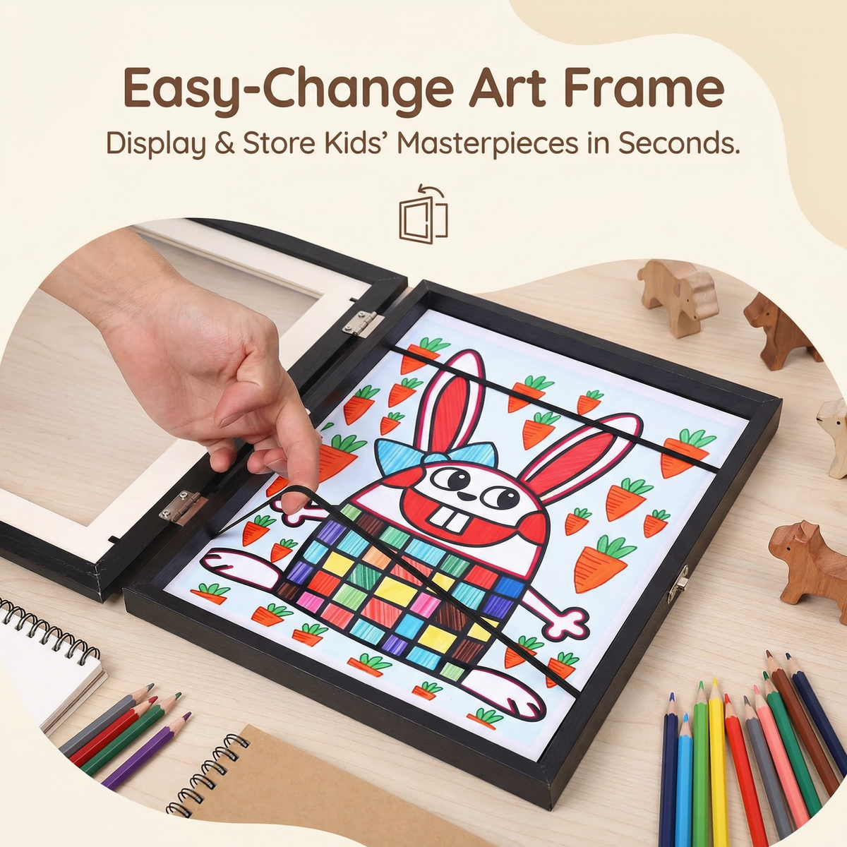 Kids Artwork Storage Frame for Up to 150 Drawings