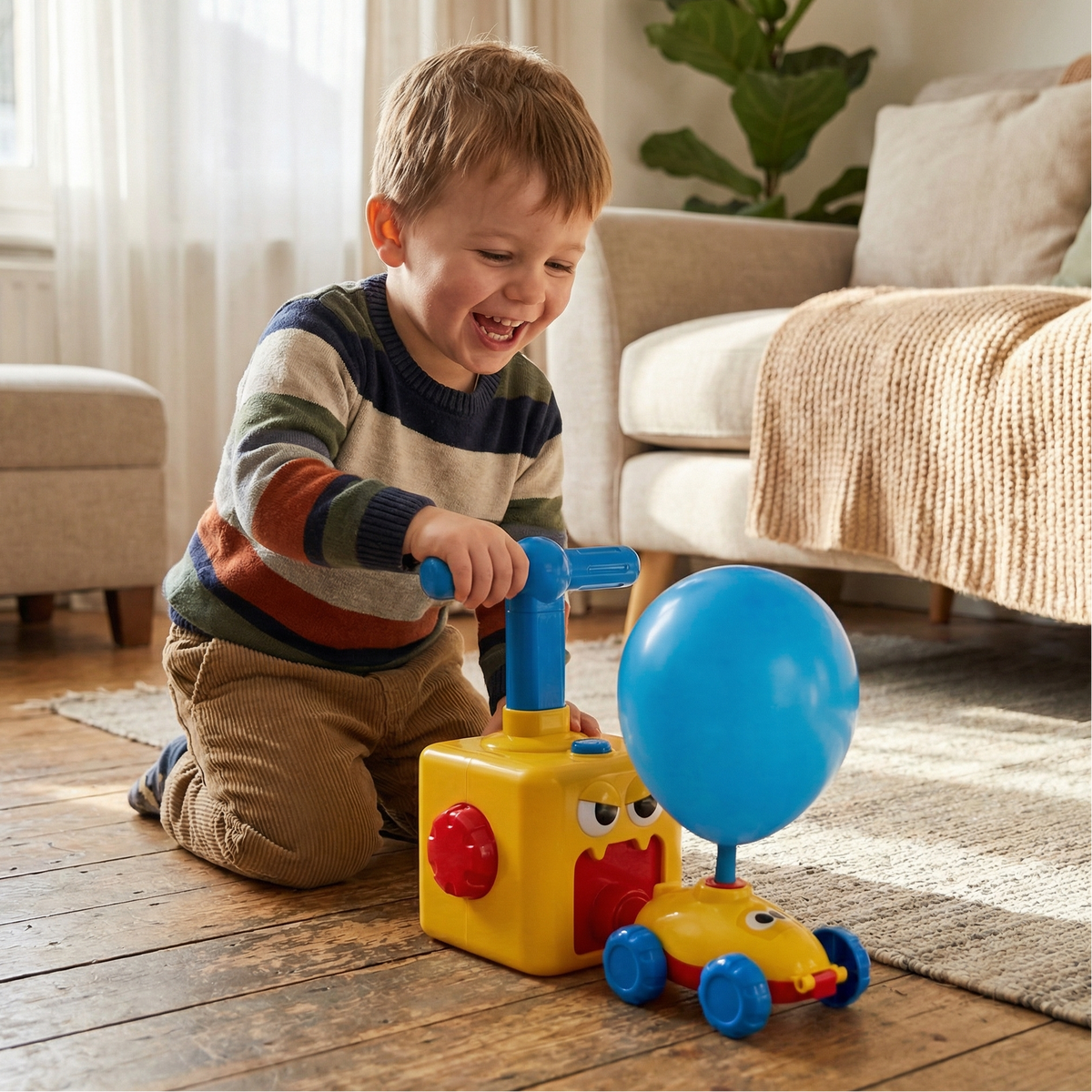 Balloon Powered Car Racing & Launcher Set