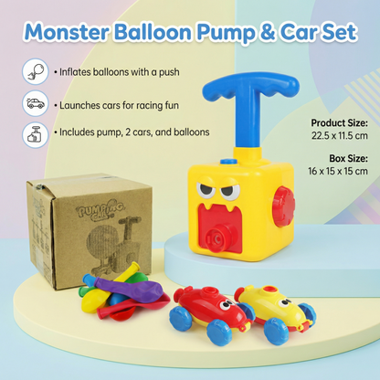 Balloon Powered Car Racing & Launcher Set