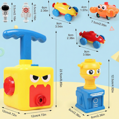 Balloon Powered Car Racing & Launcher Set