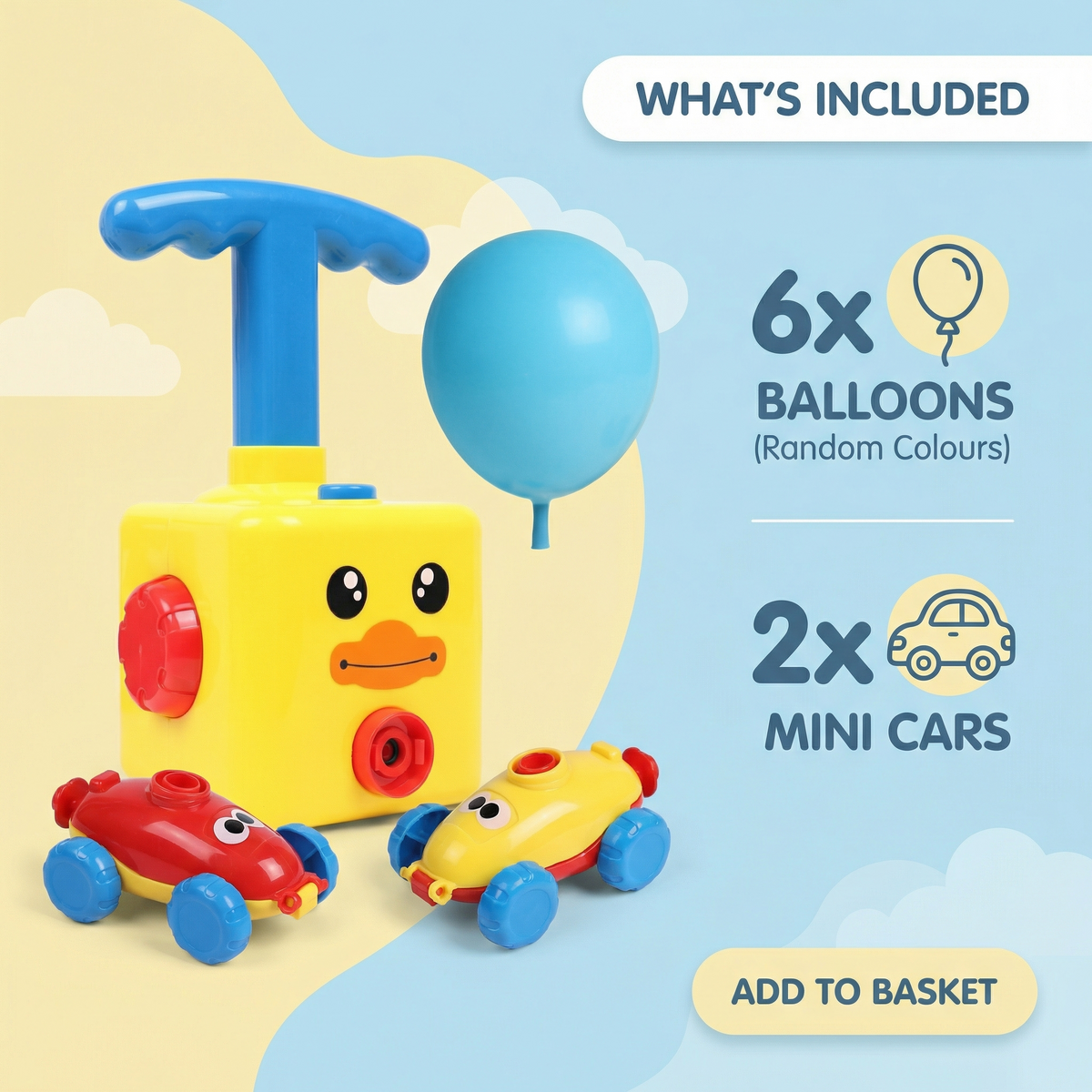 Balloon Powered Car Racing & Launcher Set