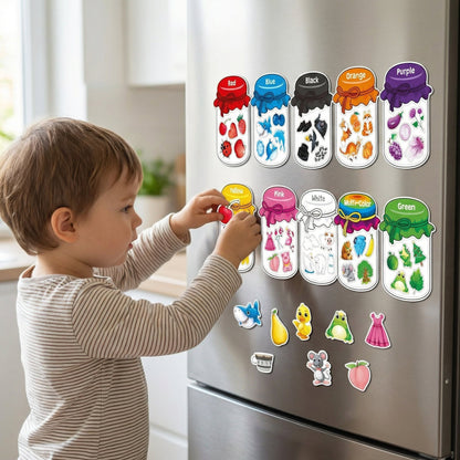 Magnetic Colour Sorting Fridge Magnets for Kids