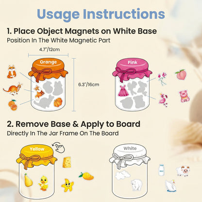 Magnetic Colour Sorting Fridge Magnets for Kids
