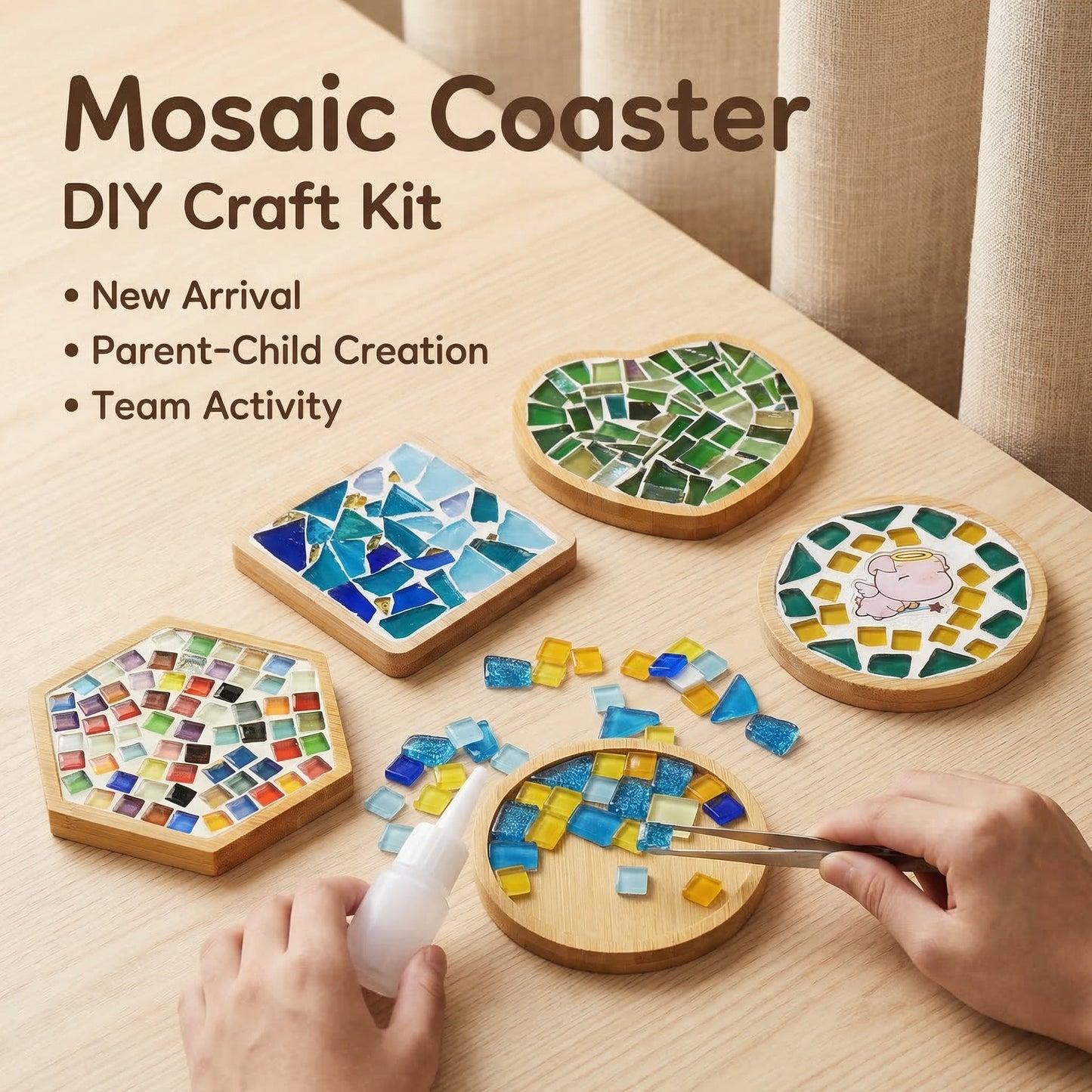 DIY Mosaic Coaster Making Kit