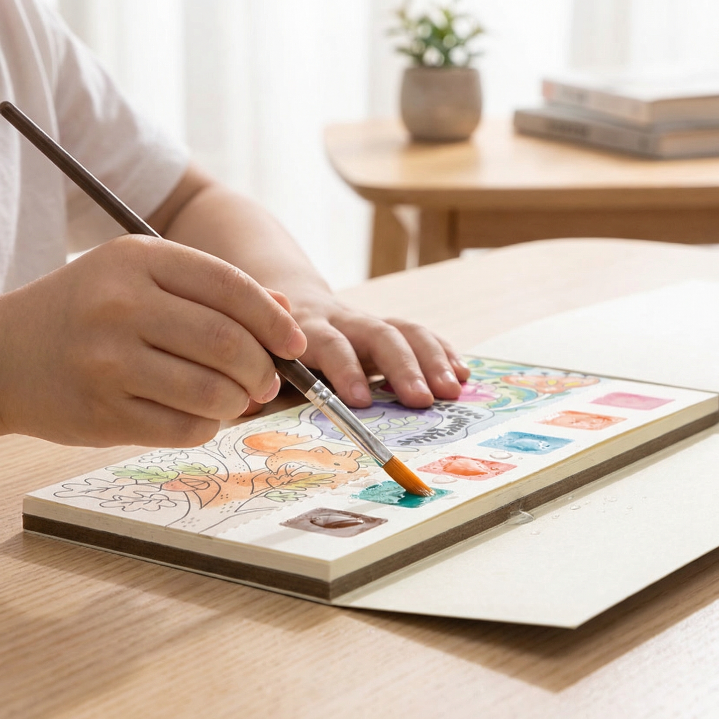 Watercolour Book with Built In Paint