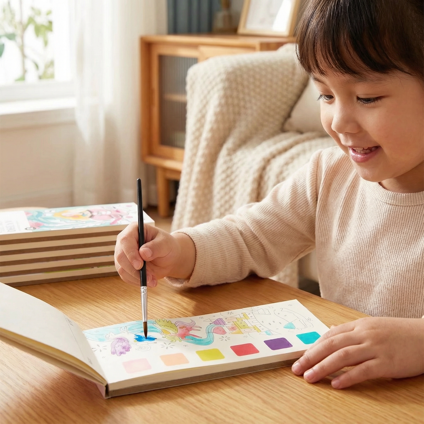 Watercolour Book with Built In Paint