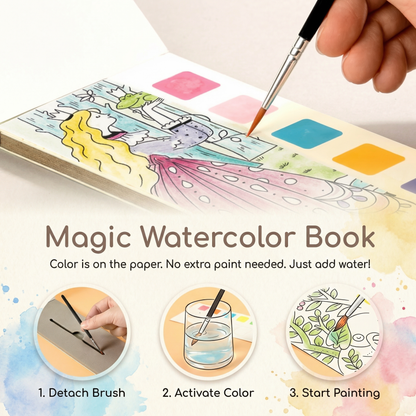 Watercolour Book with Built In Paint