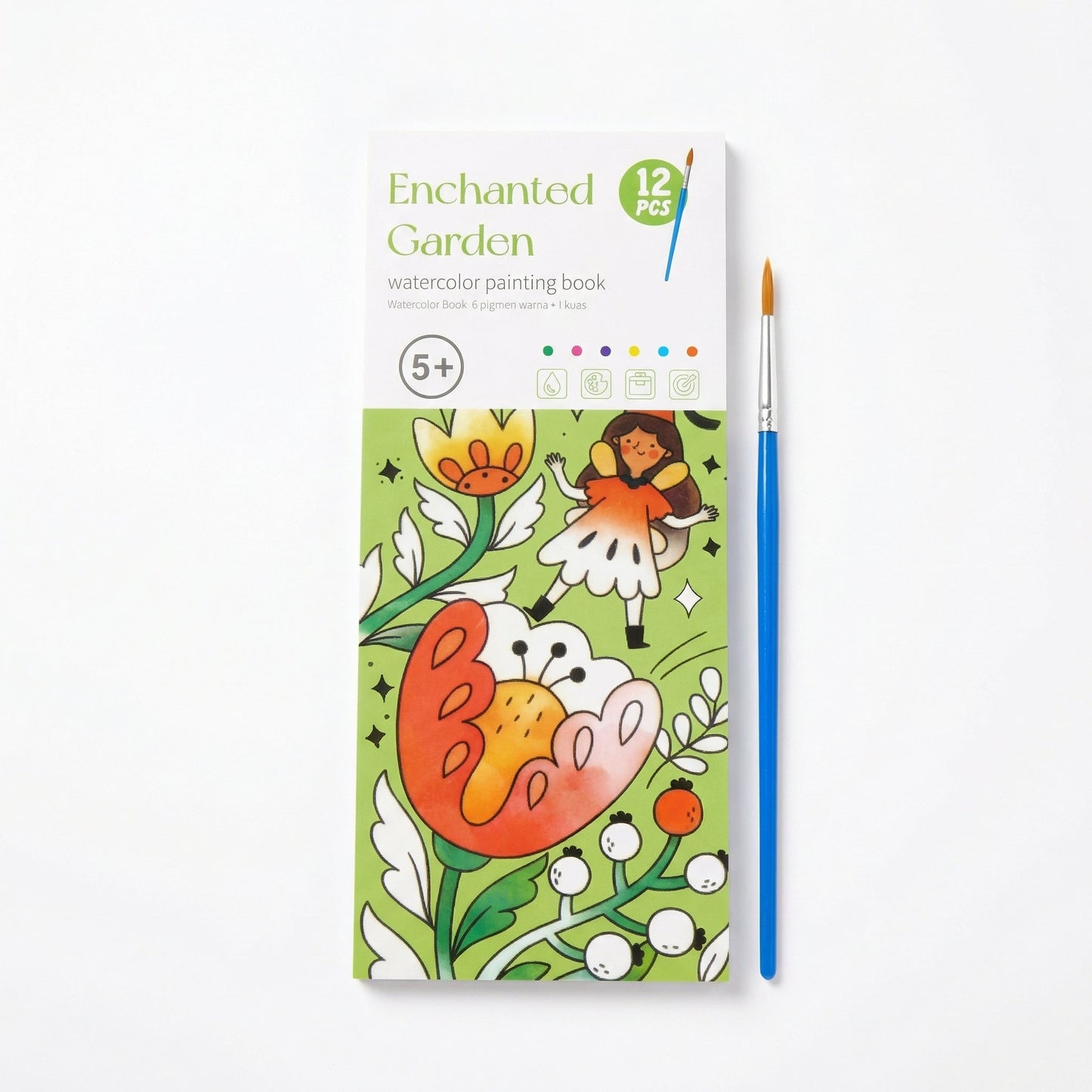 Watercolour Book with Built In Paint