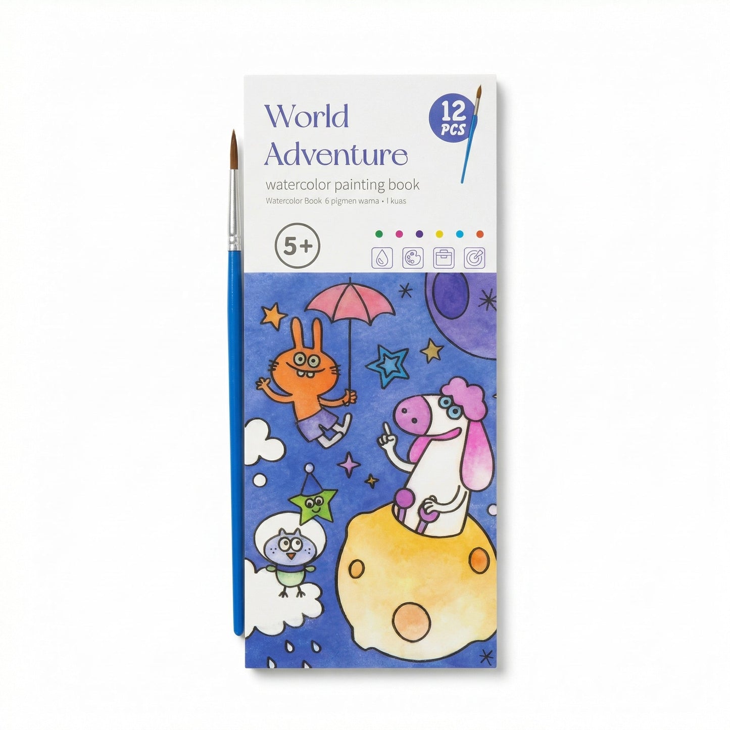 Watercolour Book with Built In Paint