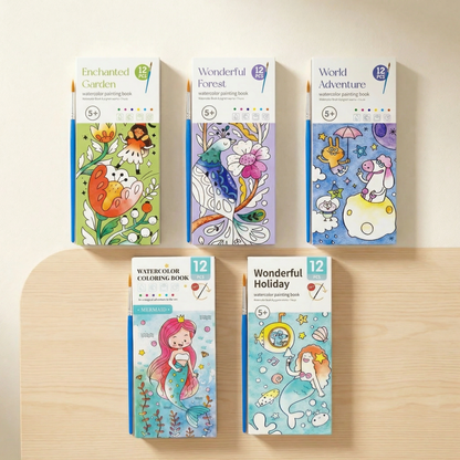 Watercolour Book with Built In Paint