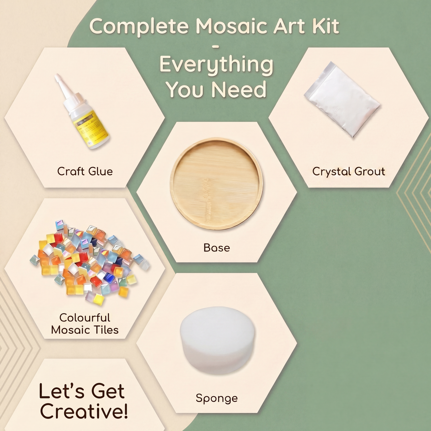 DIY Mosaic Coaster Making Kit