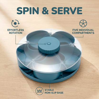 Rotating Serving Tray for Snacks