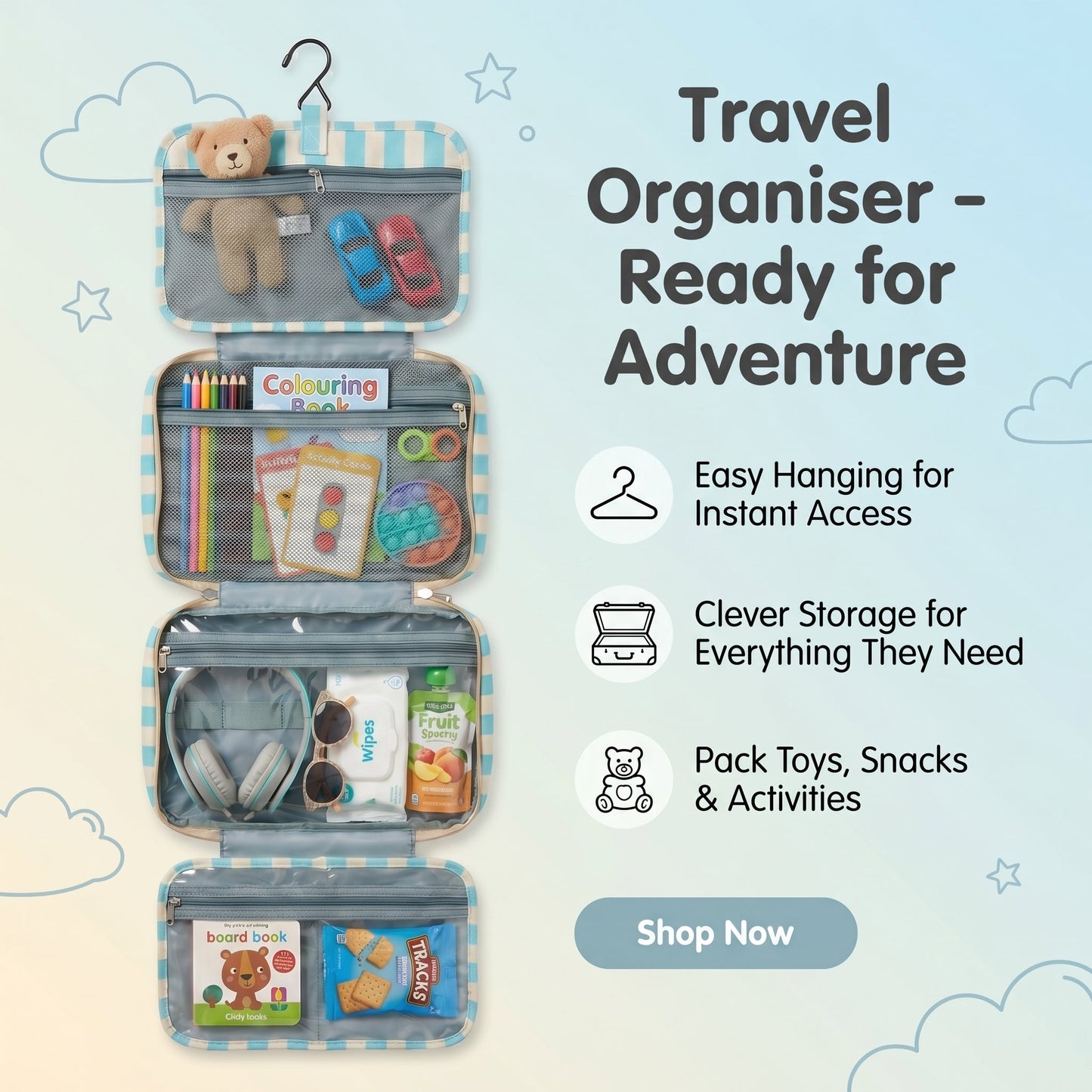 Family Travel Storage Organiser Bag