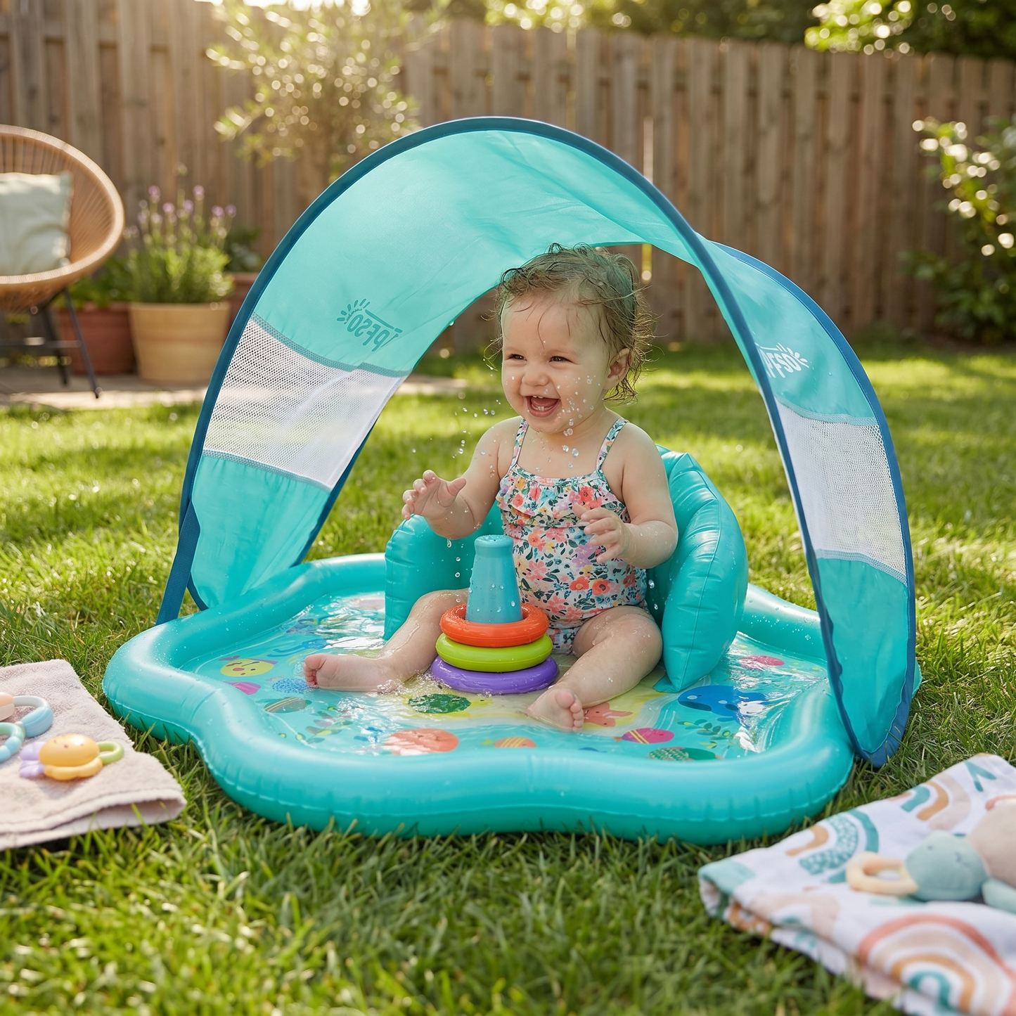 Baby Splash Pad with Sun Canopy