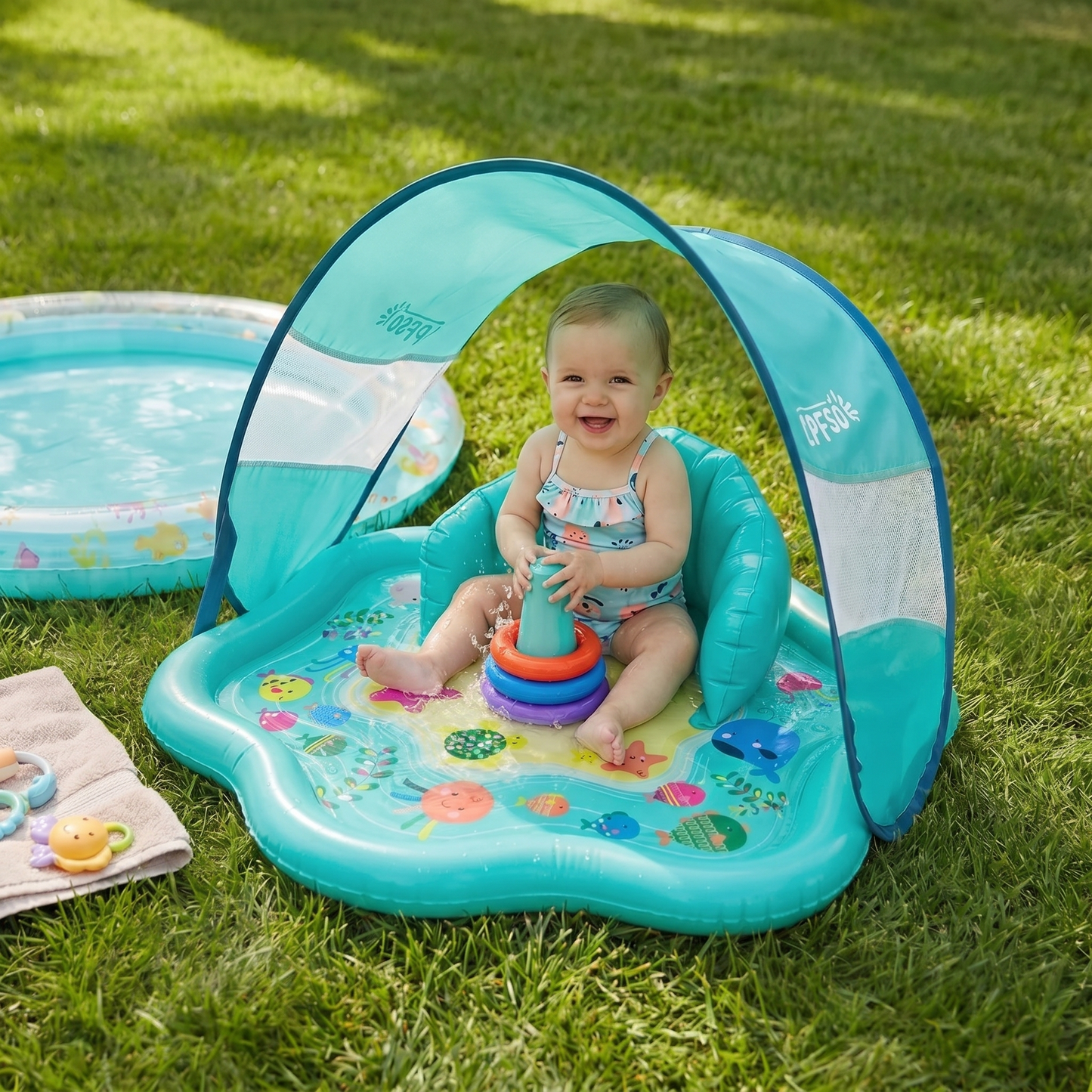 Baby Splash Pad with Sun Canopy
