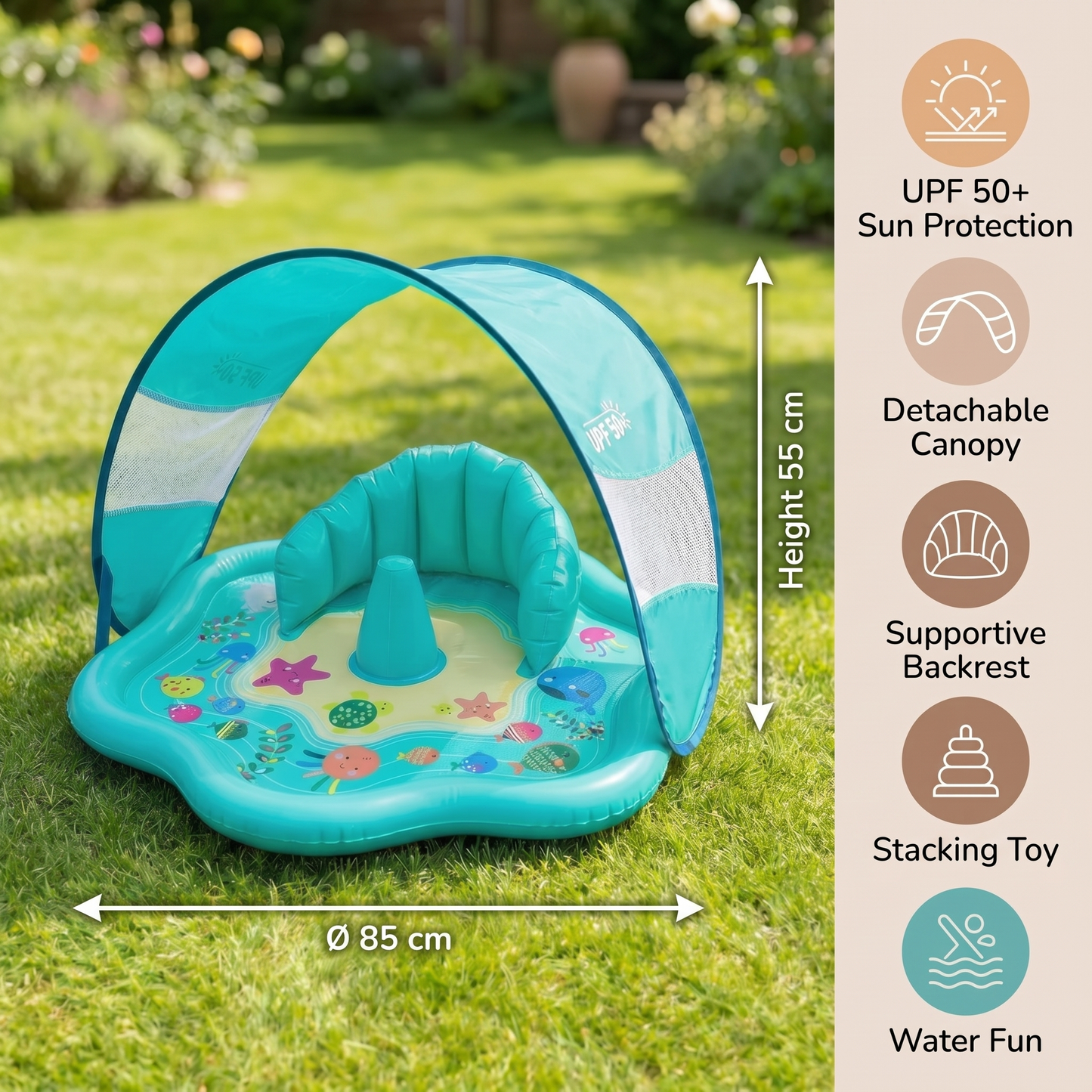 Baby Splash Pad with Sun Canopy