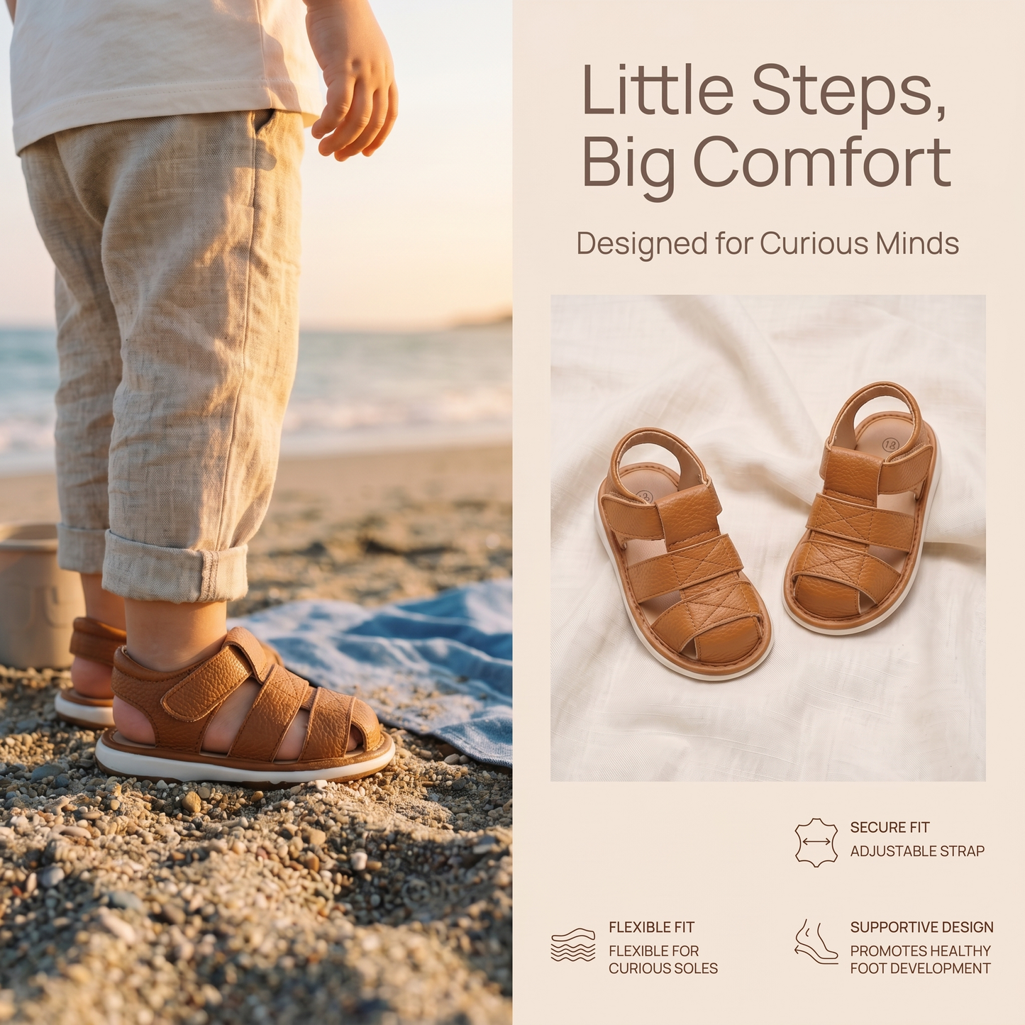 Closed Toe Summer Sandals for Toddlers