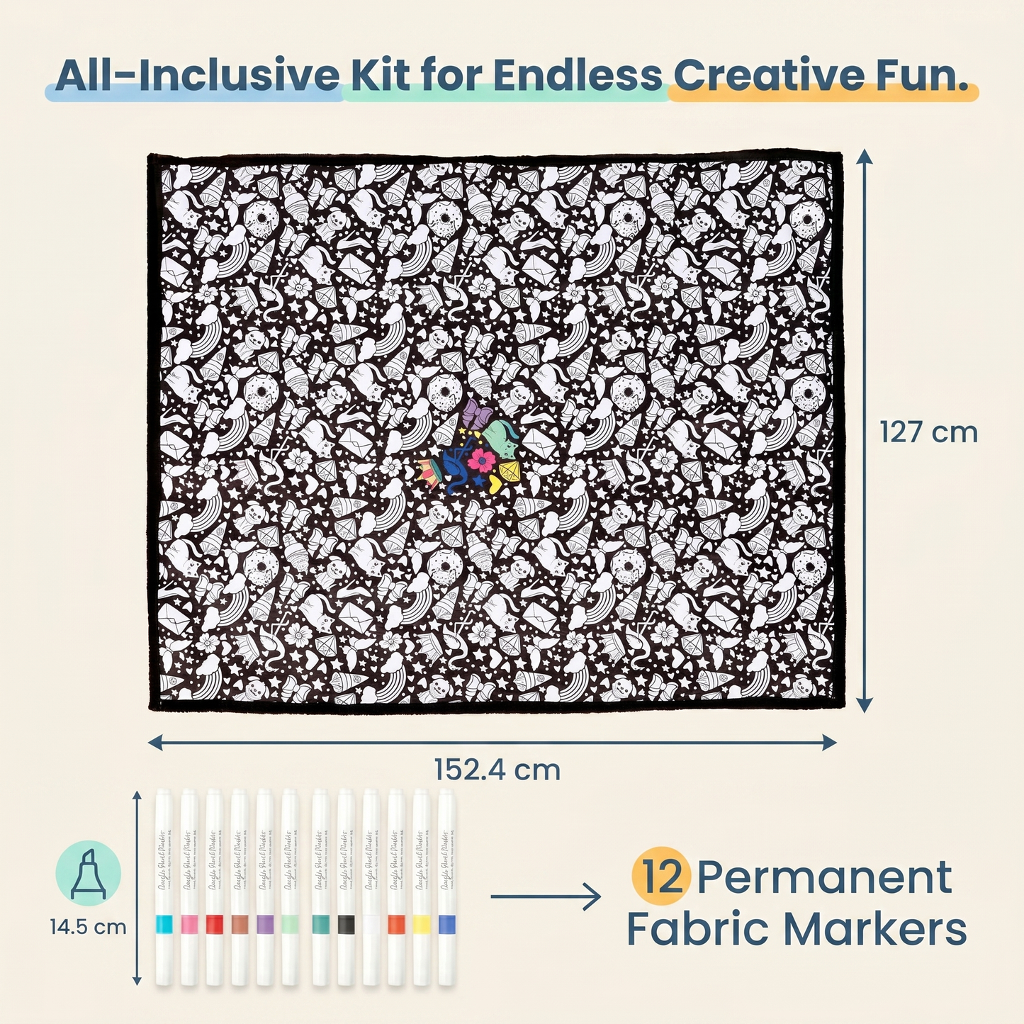 DIY Colouring Blanket with Fabric Markers