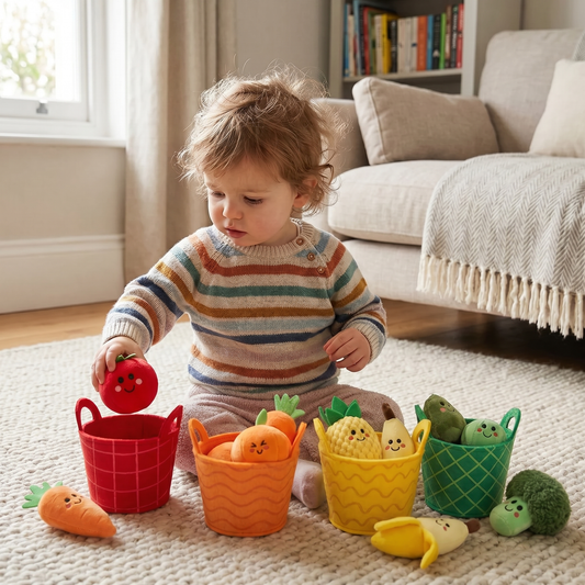 Fruit and Veggie Plush Sorting Learning Set