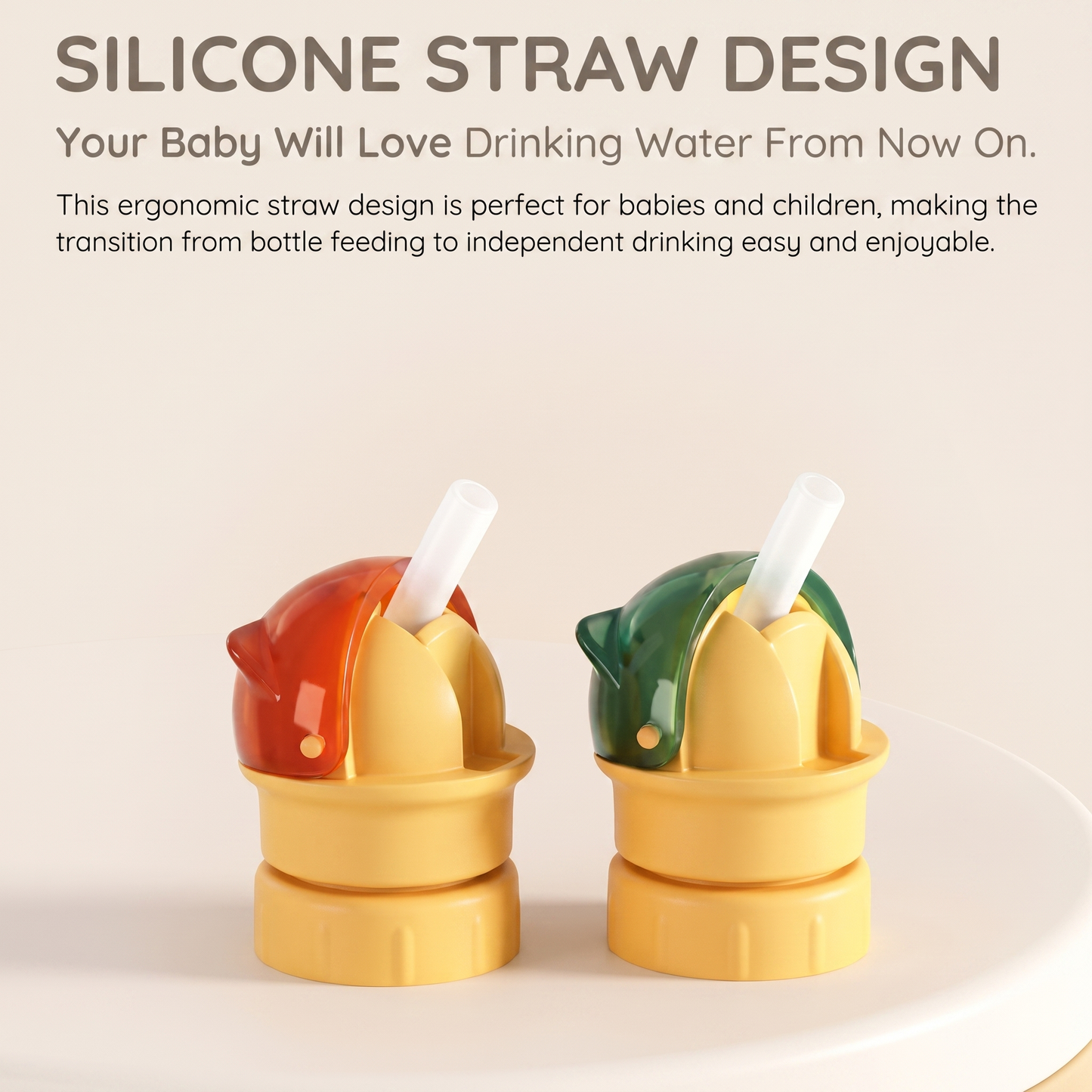 Silicone Straw Bottle Topper (2-pack)