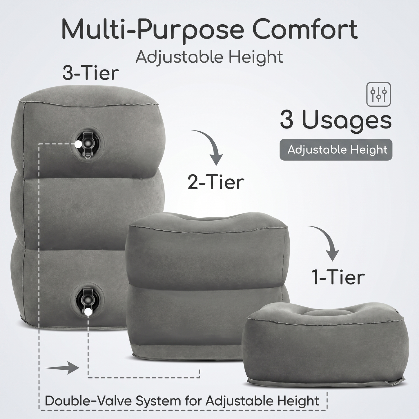 Inflatable Travel Foot Rest Cushion