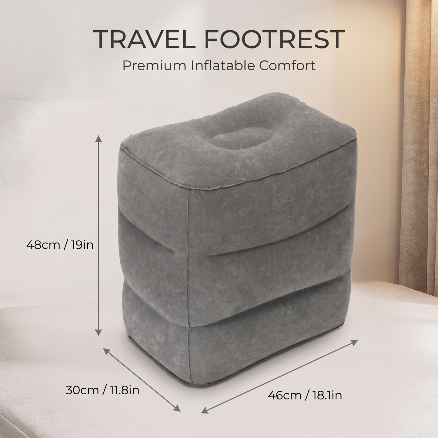 Inflatable Travel Foot Rest Cushion