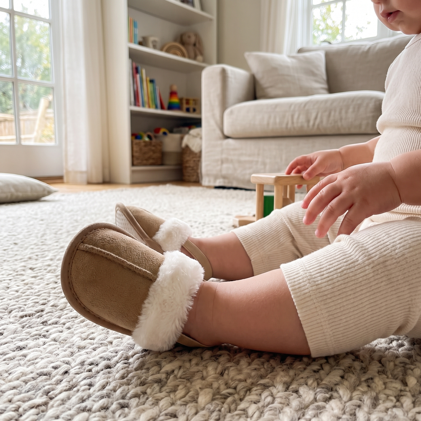 Soft Baby Slippers with Back Strap