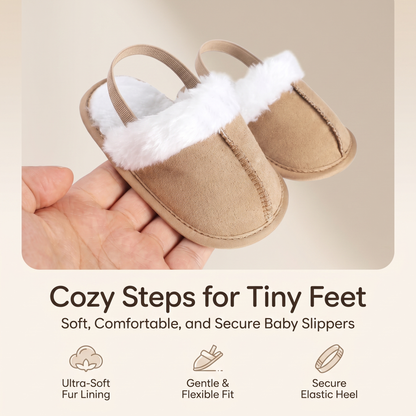 Soft Baby Slippers with Back Strap