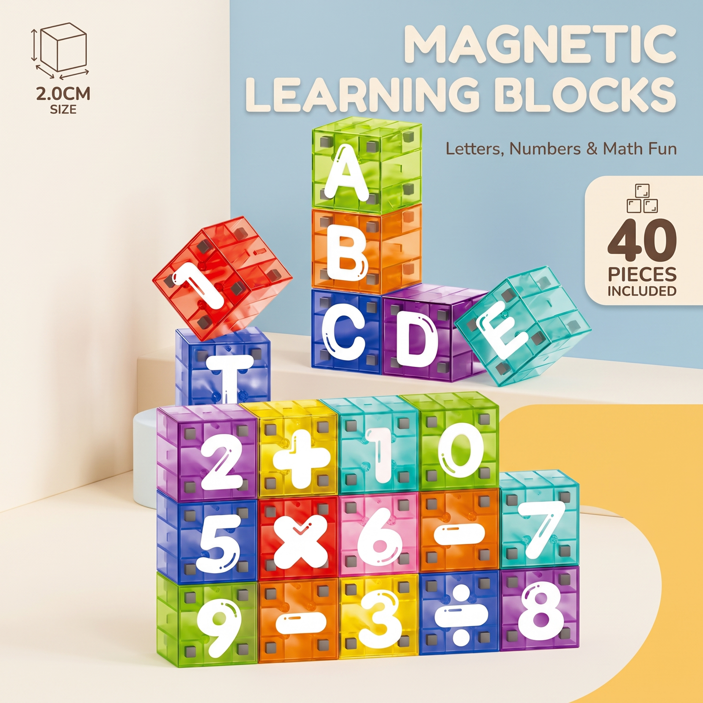 Alphabet & Numbers Magnetic Learning Blocks