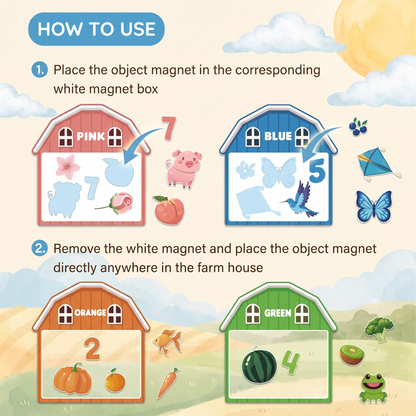 Magnetic Farm Fridge Learning Set for Kids