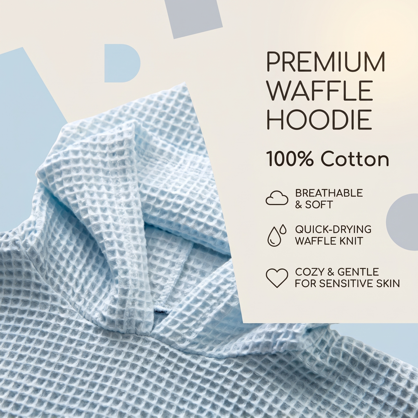 Hooded Cotton Towel Poncho For Kids