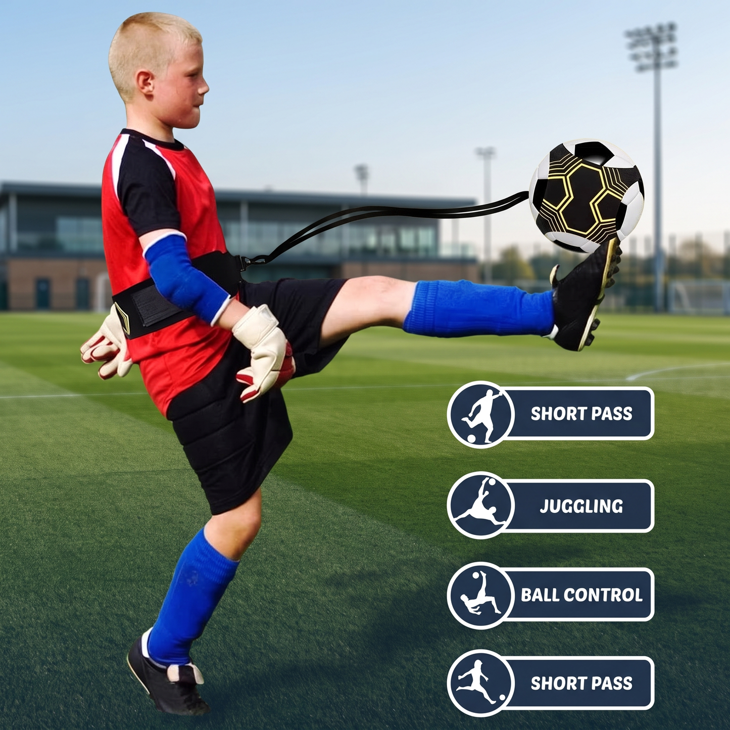 Soccer Training Belt with Rebound Cord