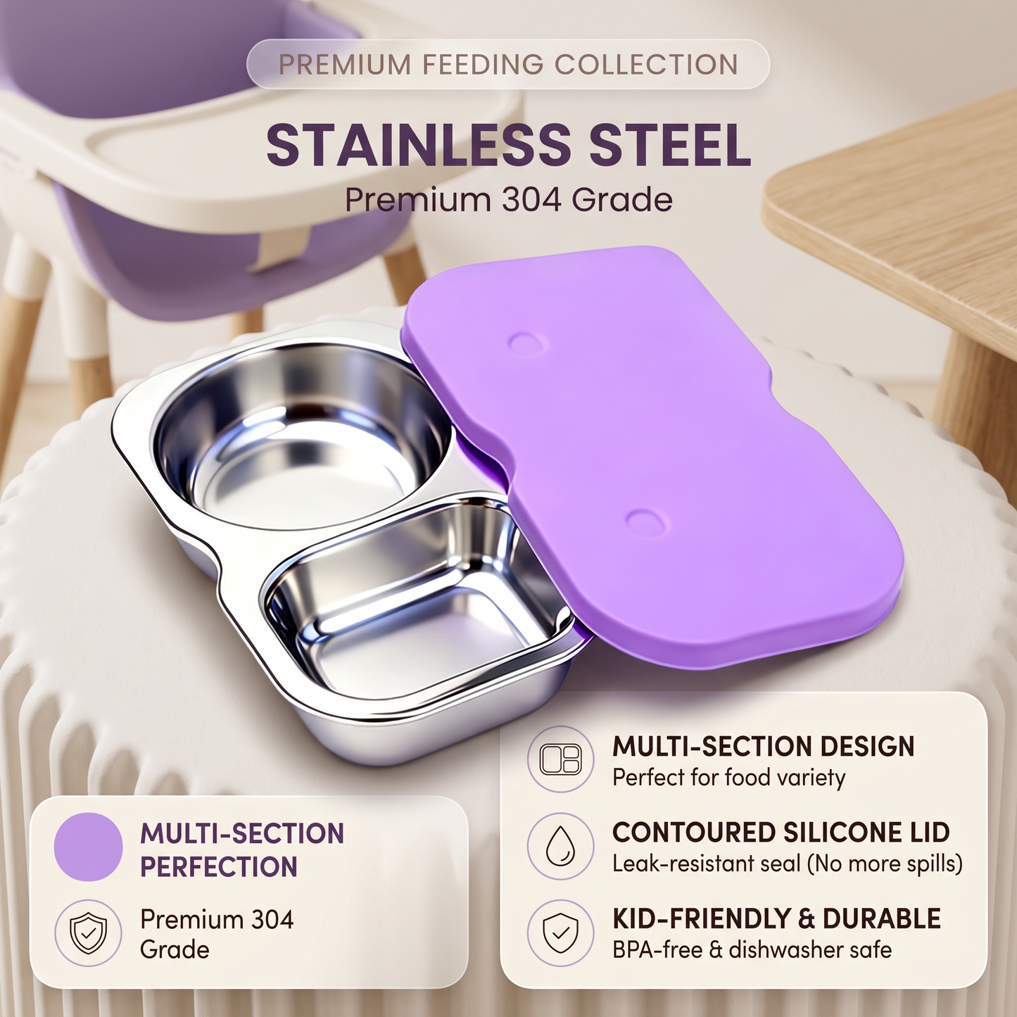 Stainless Steel Food Storage Container Set