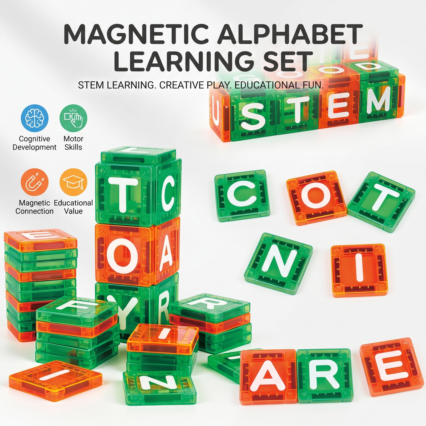 Magnetic Alphabet Learning Tiles