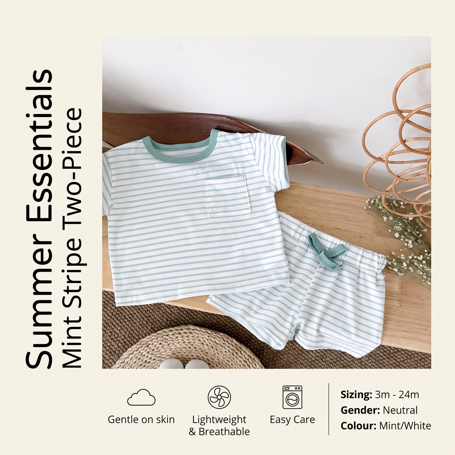 Striped Outfit Set for Babies and Toddlers
