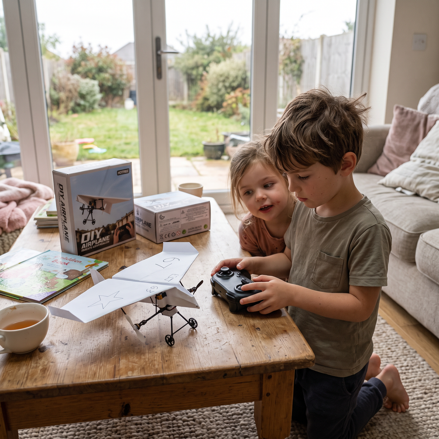 Motorised Paper Airplane Kit With Remote Control