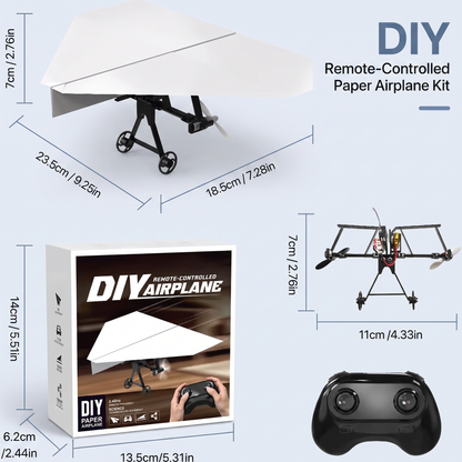 Motorised Paper Airplane Kit With Remote Control