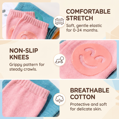 Baby Crawling Knee Pads with Anti Slip Grip