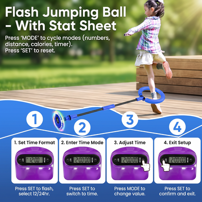 Light Up Ankle Skip Ball with Counter