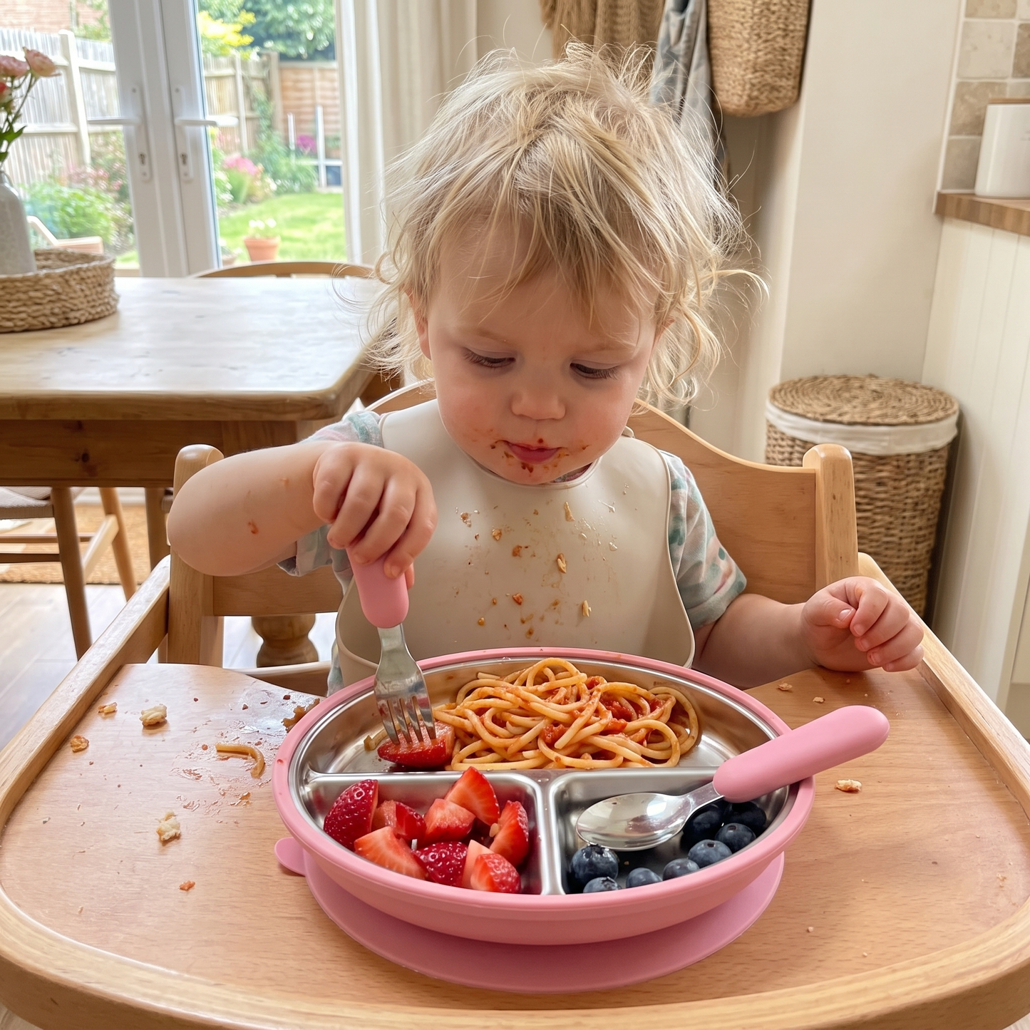 Stainless Steel Suction Plate for Babies & Toddlers (3-Pack)