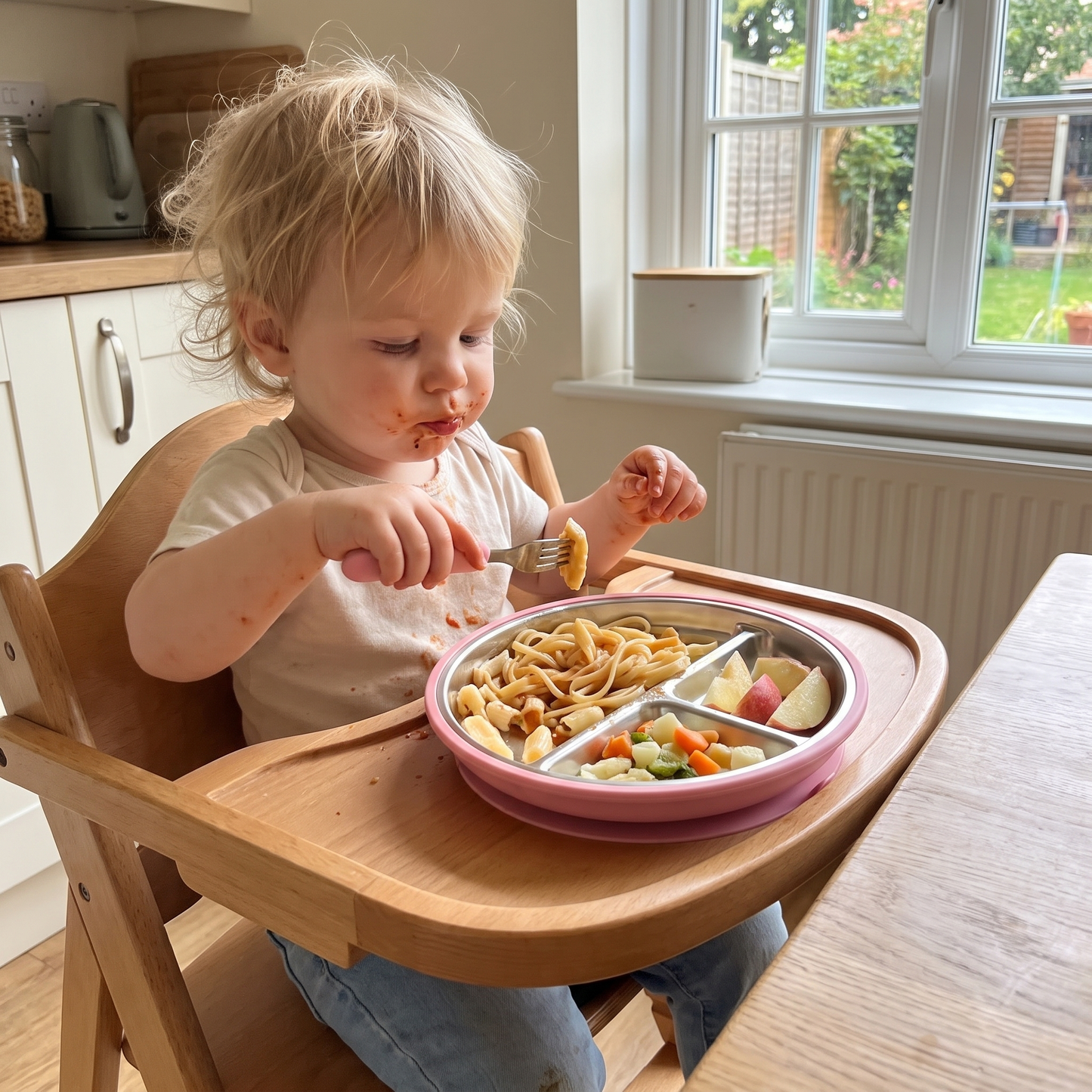 Stainless Steel Suction Plate for Babies & Toddlers (3-Pack)