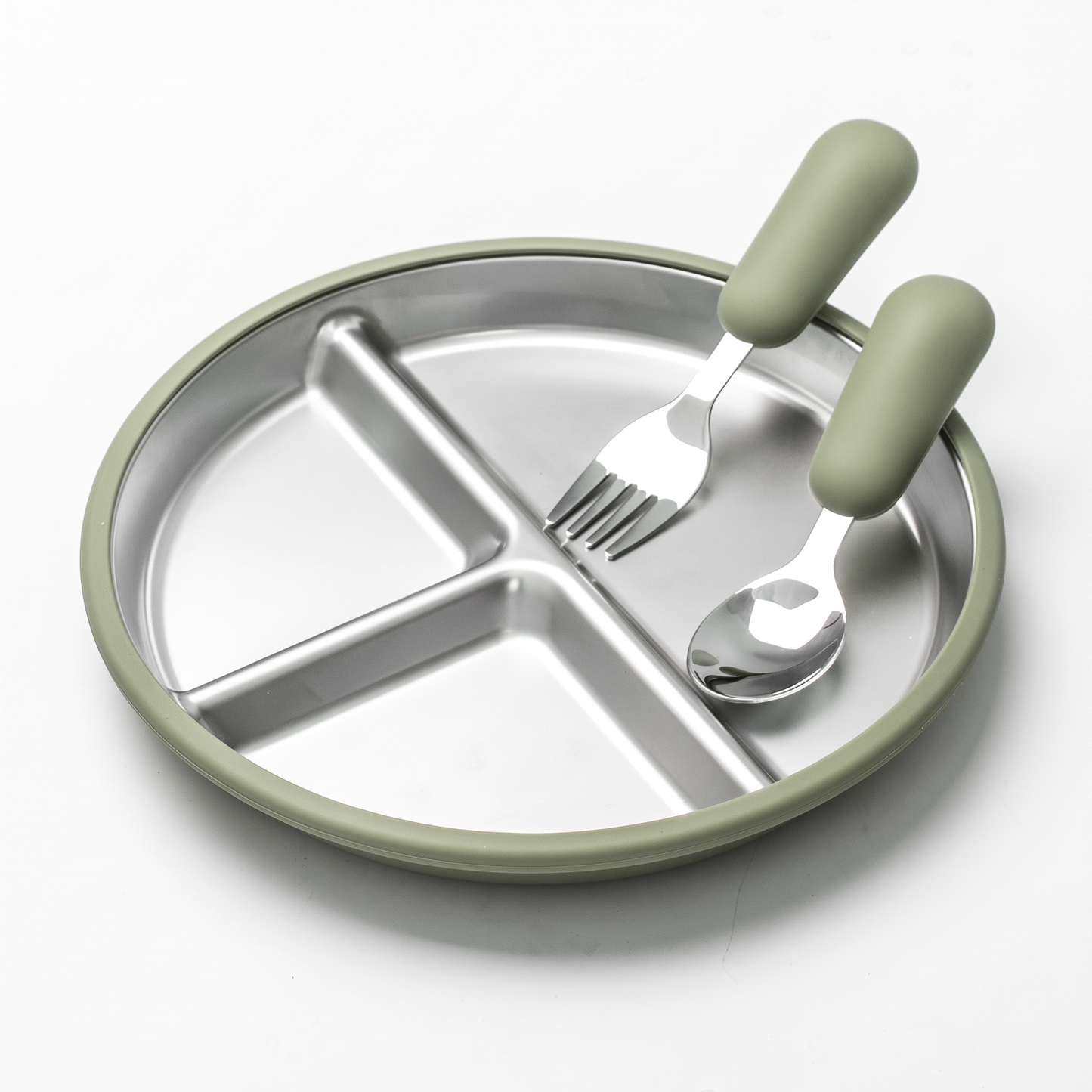 Stainless Steel Suction Plate for Babies & Toddlers (3-Pack)