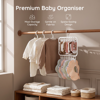 Baby Wardrobe Hanging Organiser with Clips