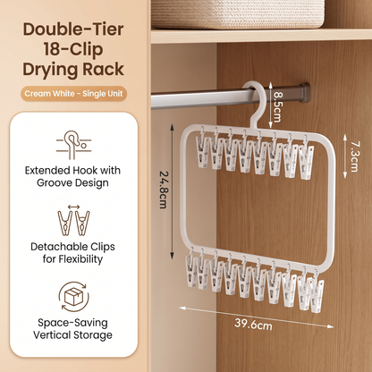 Baby Wardrobe Hanging Organiser with Clips